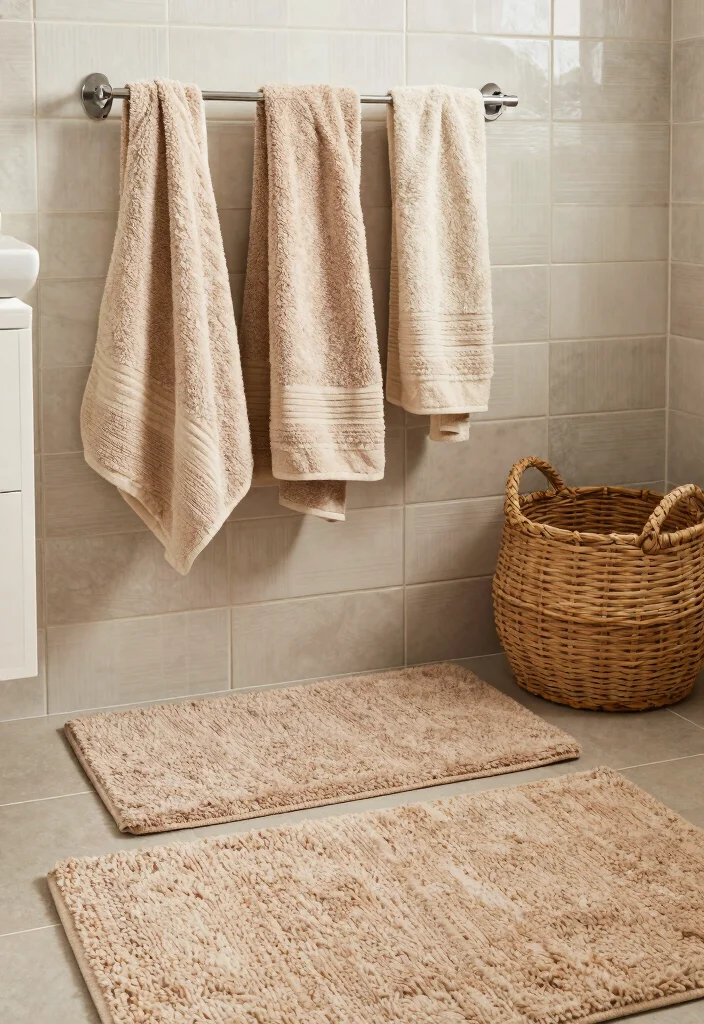 14 Bathroom Interior Ideas for a Polished Modern Look 9. Textured Surfaces and Fabrics 0