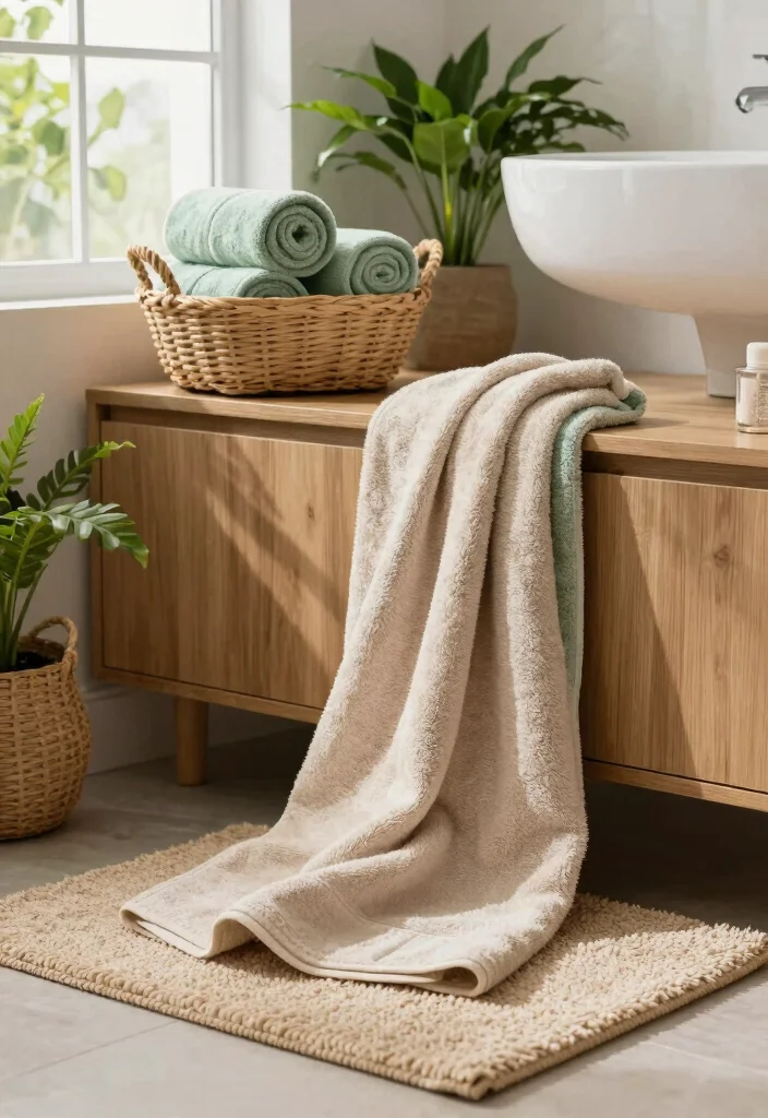 14 Earthy Bathroom Ideas with Natural Textures and Warm Tones 1 14 Earthy Bathroom Ideas with Natural Textures and Warm Tones 1. Organic Cotton Textiles 0