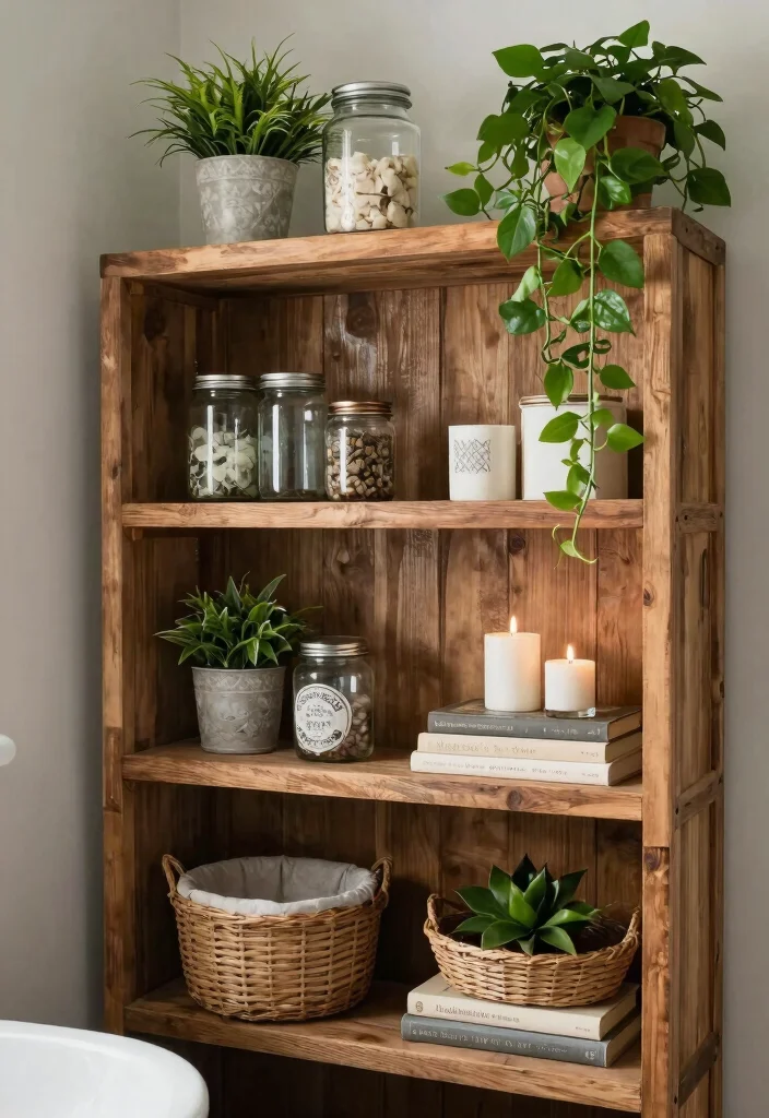 14 Elegant Bathroom Ideas That Feel Timeless and Refined 10. Open Shelving for Storage 0