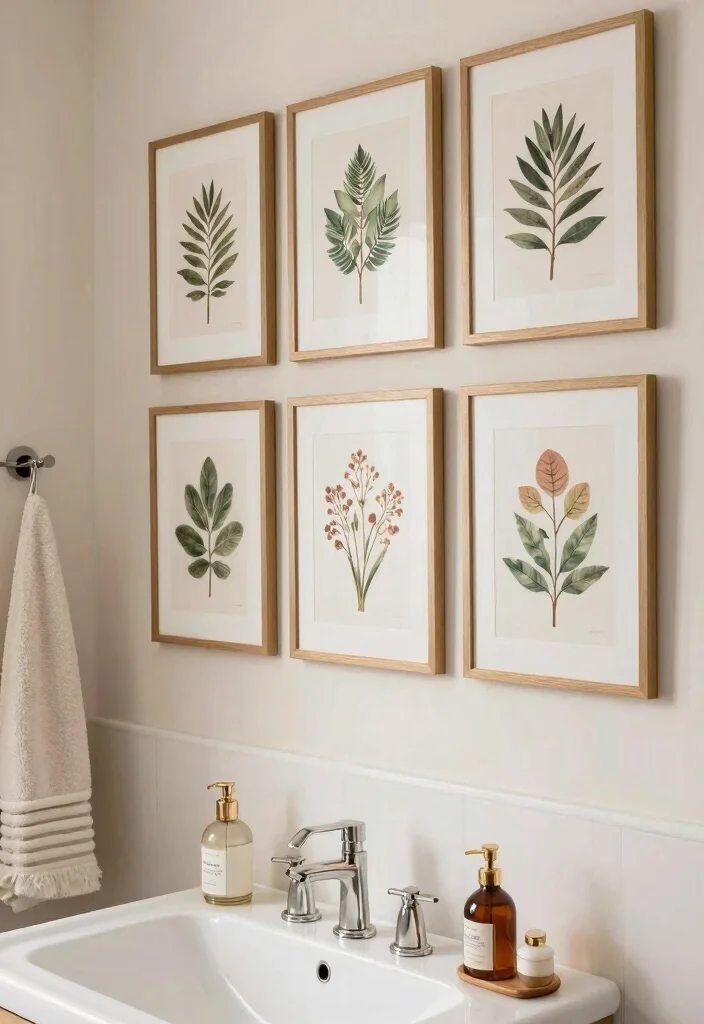 14 Elegant Bathroom Ideas That Feel Timeless and Refined 11. Statement Wall Art 0