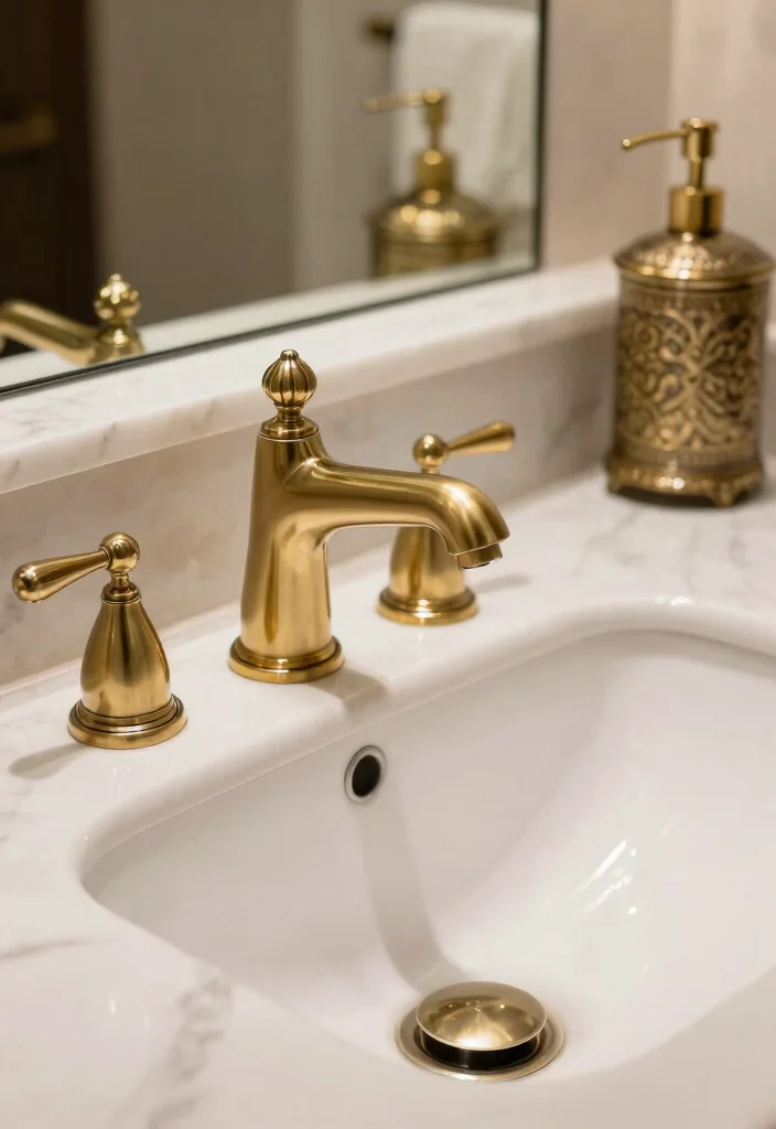 14 Elegant Bathroom Ideas That Feel Timeless and Refined 9. Vintage Style Faucets 0