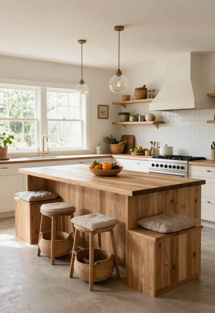 14 Kitchen Island Ideas with Seating Everyone Loves 13 14 Kitchen Island Ideas with Seating Everyone Loves 3. L Shaped Island with Built in Seating 0