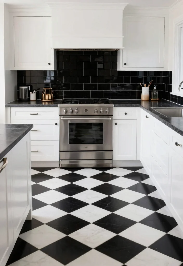 14 Kitchen Tile Ideas That Transform the Space 38 14 Kitchen Tile Ideas That Transform the Space 8. Classic Black and White 0