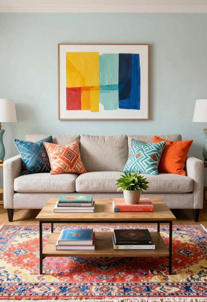 14 Living Room Decoration Ideas for a Finished Look 39 14 Living Room Decoration Ideas for a Finished Look 9. Colorful Accents 0