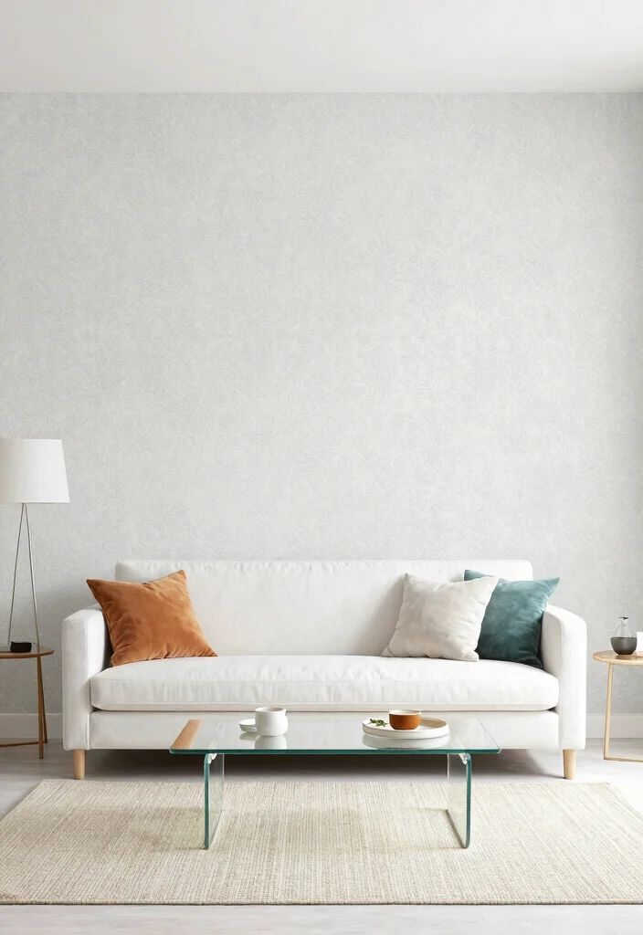 14 Living Room Wallpaper Ideas That Make a Statement 6. Minimalist Patterns 0