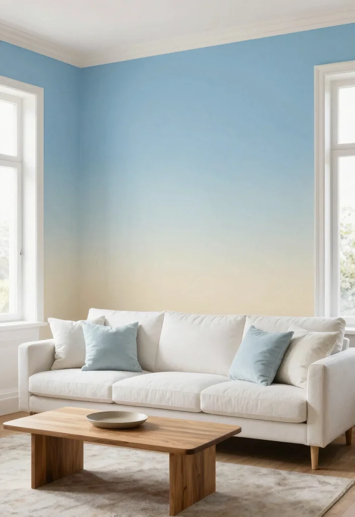 14 Living Room Wallpaper Ideas That Make a Statement 8. Ombre and Gradient Styles 0