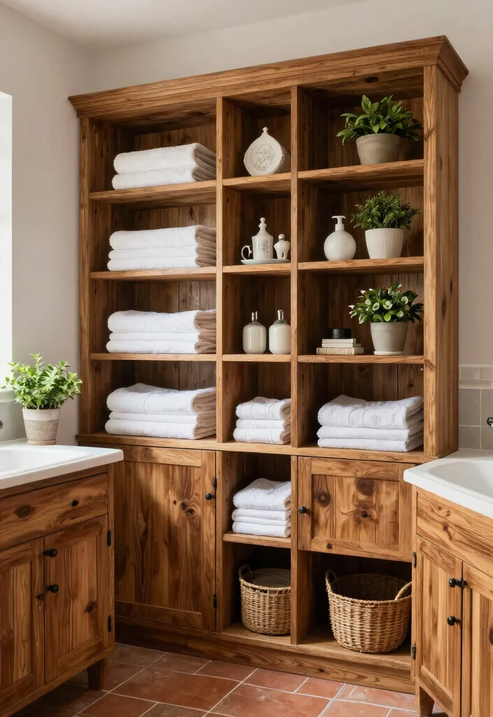 14 Mediterranean Bathroom Design Ideas with Old World Charm 11. Integrated Storage Solutions 0