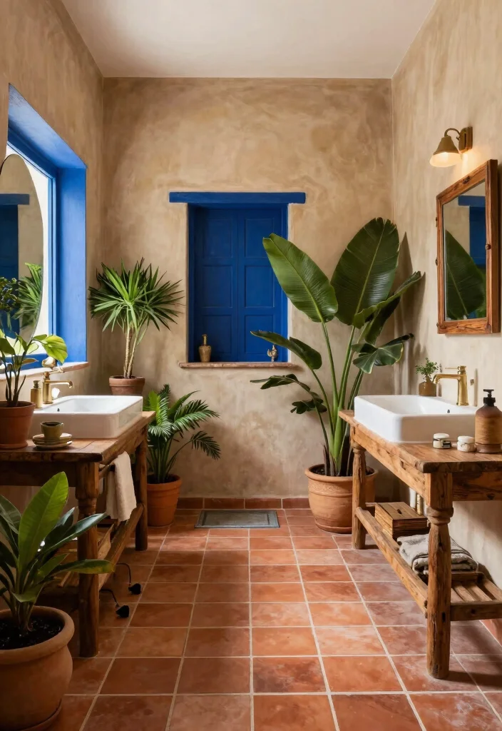 14 Mediterranean Bathroom Design Ideas with Old World Charm 9. Earthy Color Palettes 0