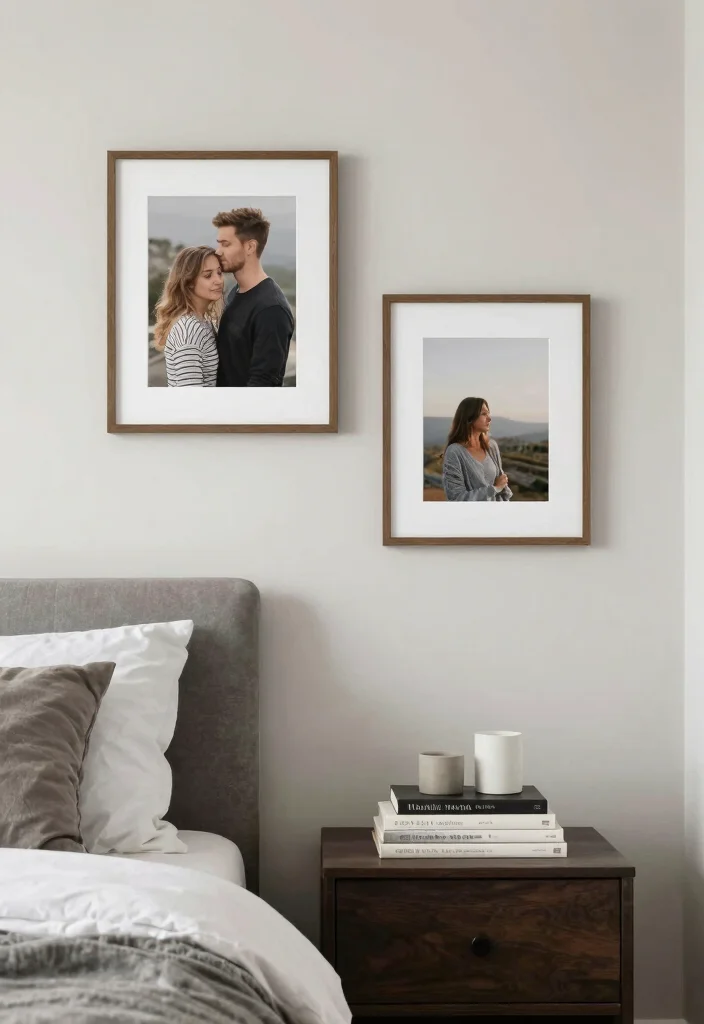 14 Modern Bedroom Ideas with Clean Lines 10. Personal Touches with Minimalism 0