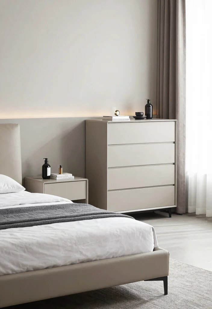 14 Modern Bedroom Ideas with Clean Lines 2. Sleek Furniture Options 0