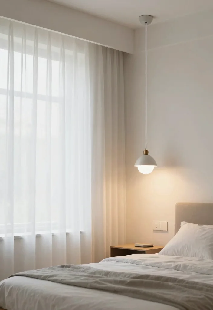 14 Modern Bedroom Ideas with Clean Lines 5. Minimalist Lighting Fixtures 0