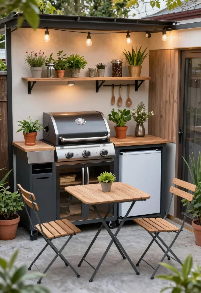 14 Outdoor Kitchen Design Ideas for Entertaining 3. Compact Outdoor Cooking Stations 0