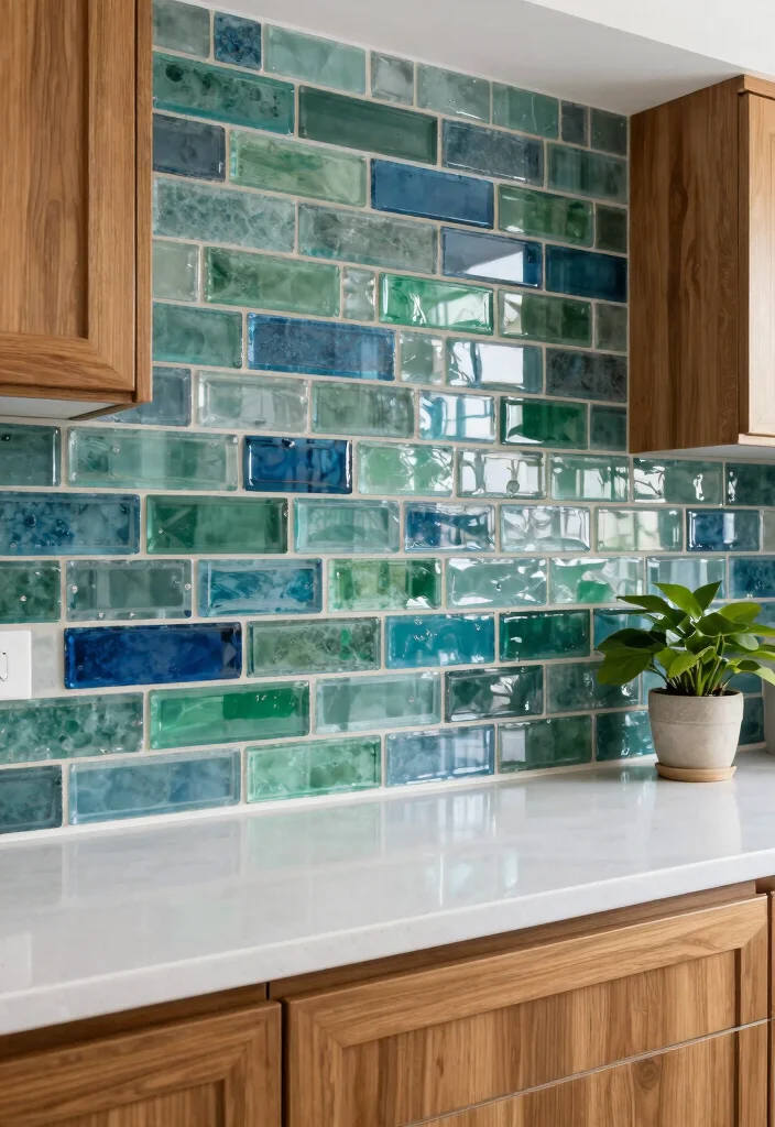 15 Kitchen Makeover Ideas That Feel Brand New 6. Stylish Backsplash with Sustainable Materials 0