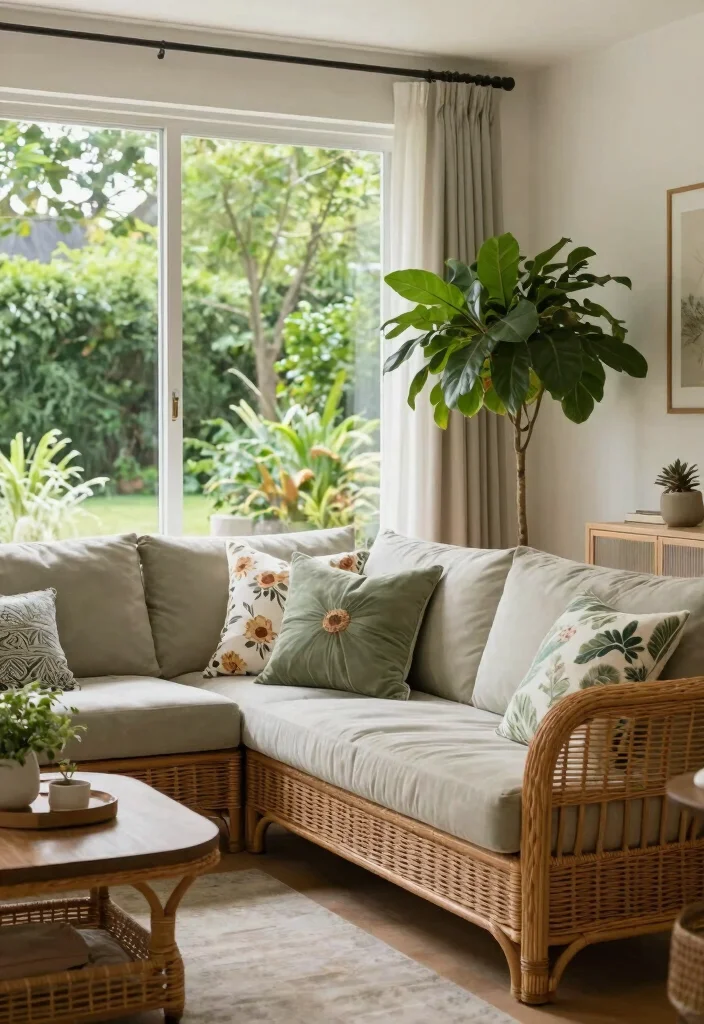 18 Luxury Modern Living Room Ideas That Feel High End 15. Outdoor Inspired Decor 0