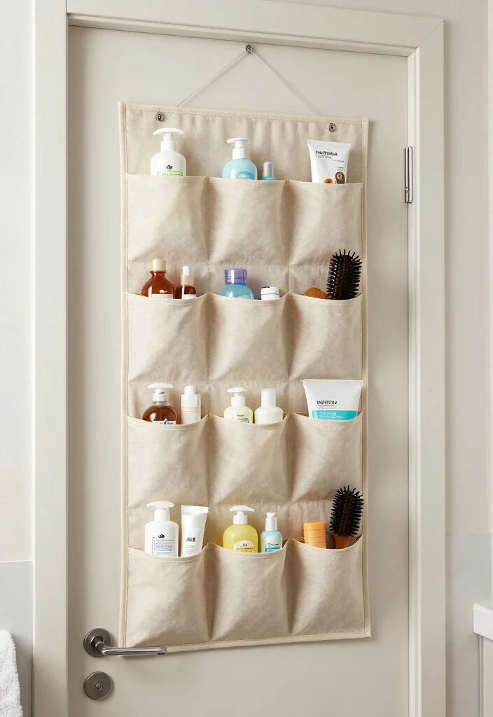 9 Very Tiny Bathroom Ideas That Actually Work 3. Over the Door Organizers 0